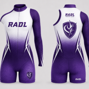 RADL Girls Indoor Uniform – White/Purple – Purple Shorts