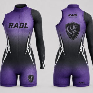 RADL Girls Indoor Uniform – Purple/Black – White Accents