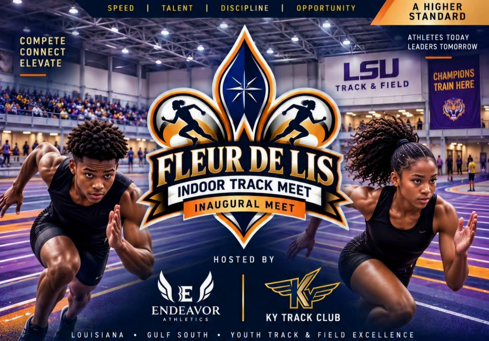 Fleur De Lis Indoor Track Meet flyer